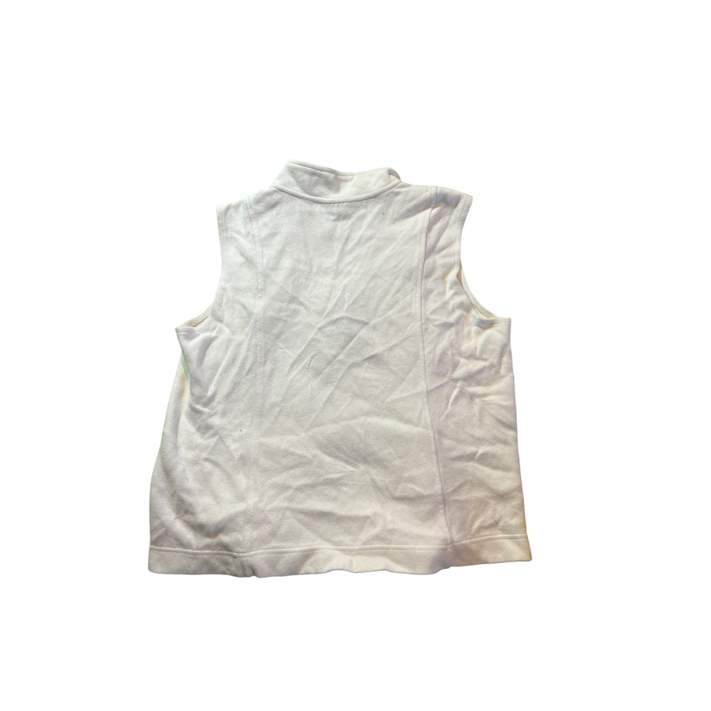Coldwater Creek White Cott Zip Up Vest Women - 100% cotton - Picture 5 of 5